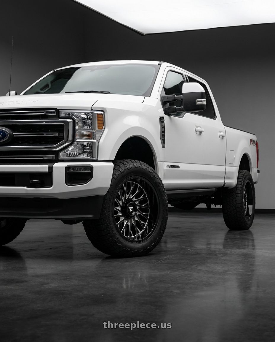 2022 Ford F-250 Super Duty with Fittipaldi Offroad FA08BM 8X170 20x9 +18 Gloss Black Milled wheels