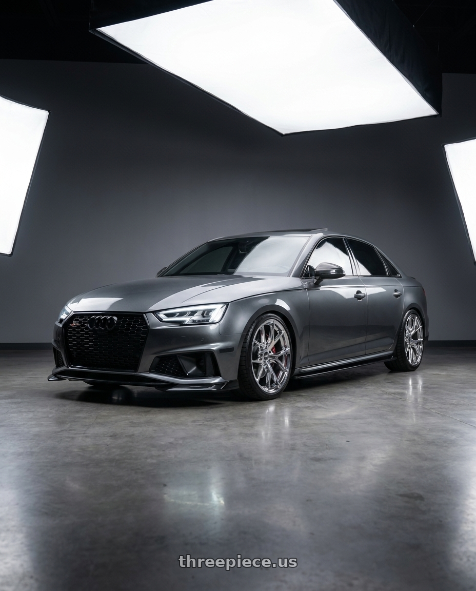 2019 Audi s4 with ESR Wheels RF2 5x112 19x9.5 +35 Vacuum Chrome wheels