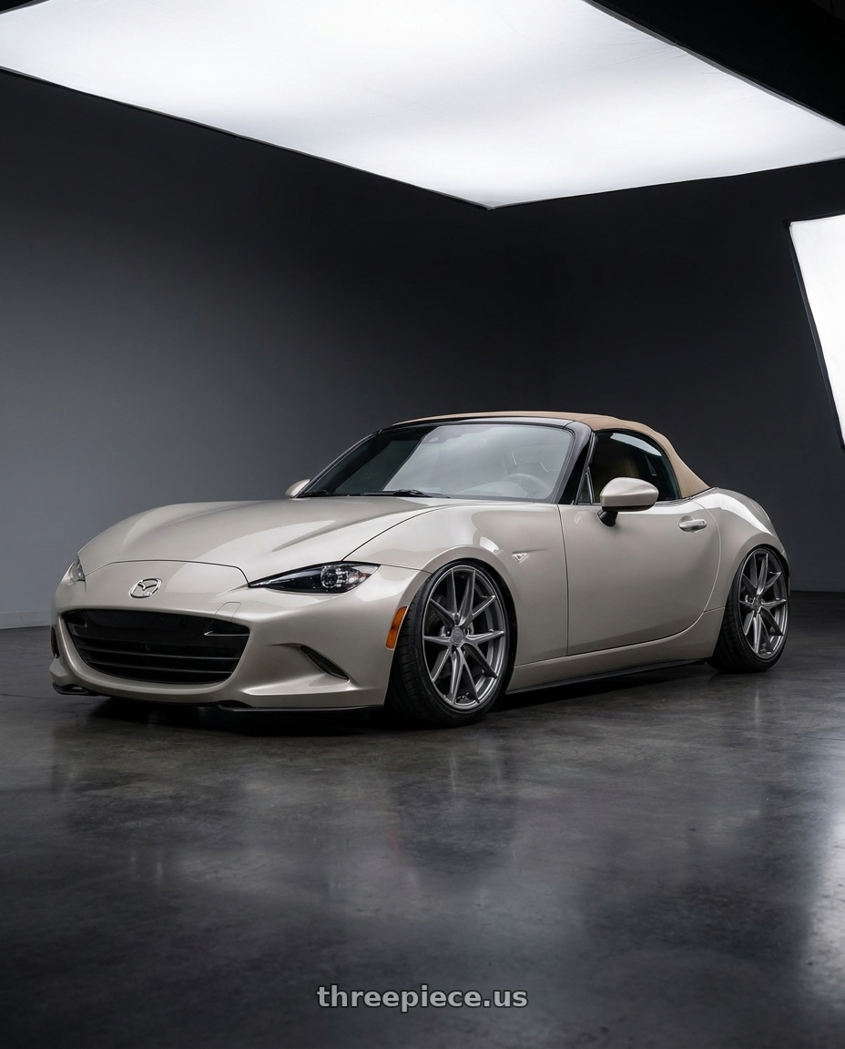 2021 Mazda MX-5 Miata ND with Niche 1PC M116 MISANO 5X114.3 17X8 +40 MATTE GUN METAL wheels