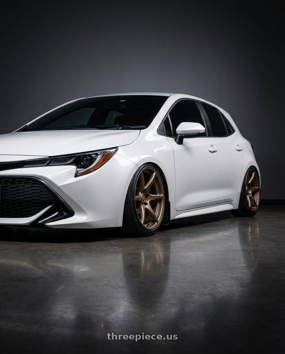 2023 Toyota Corolla Hatchback with Kansei K11B Tandem 5x114.3 18x10.5 12 Bronze wheels