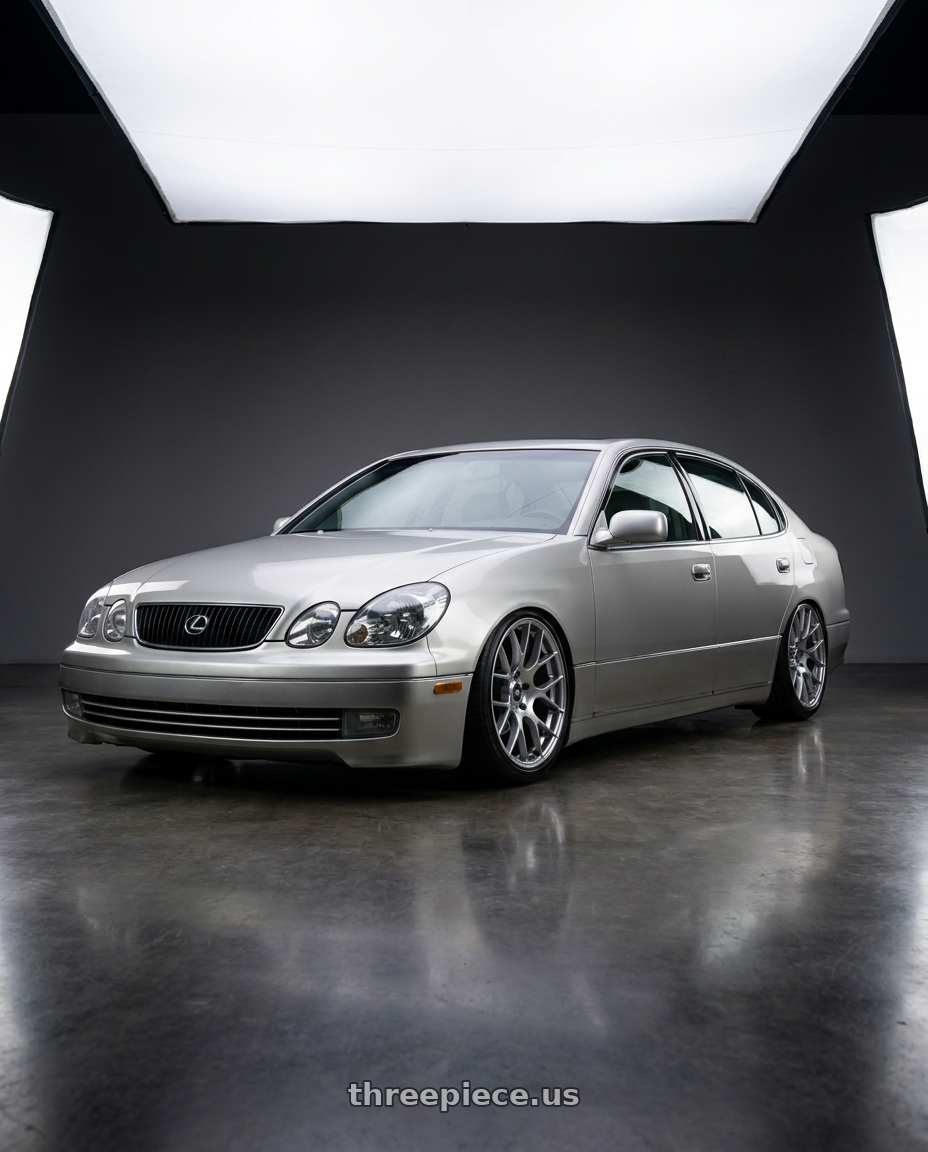 2001 Lexus gs300 with Enkei Raijin 5x114.3 18x9.5+35 Hyper Silver wheels