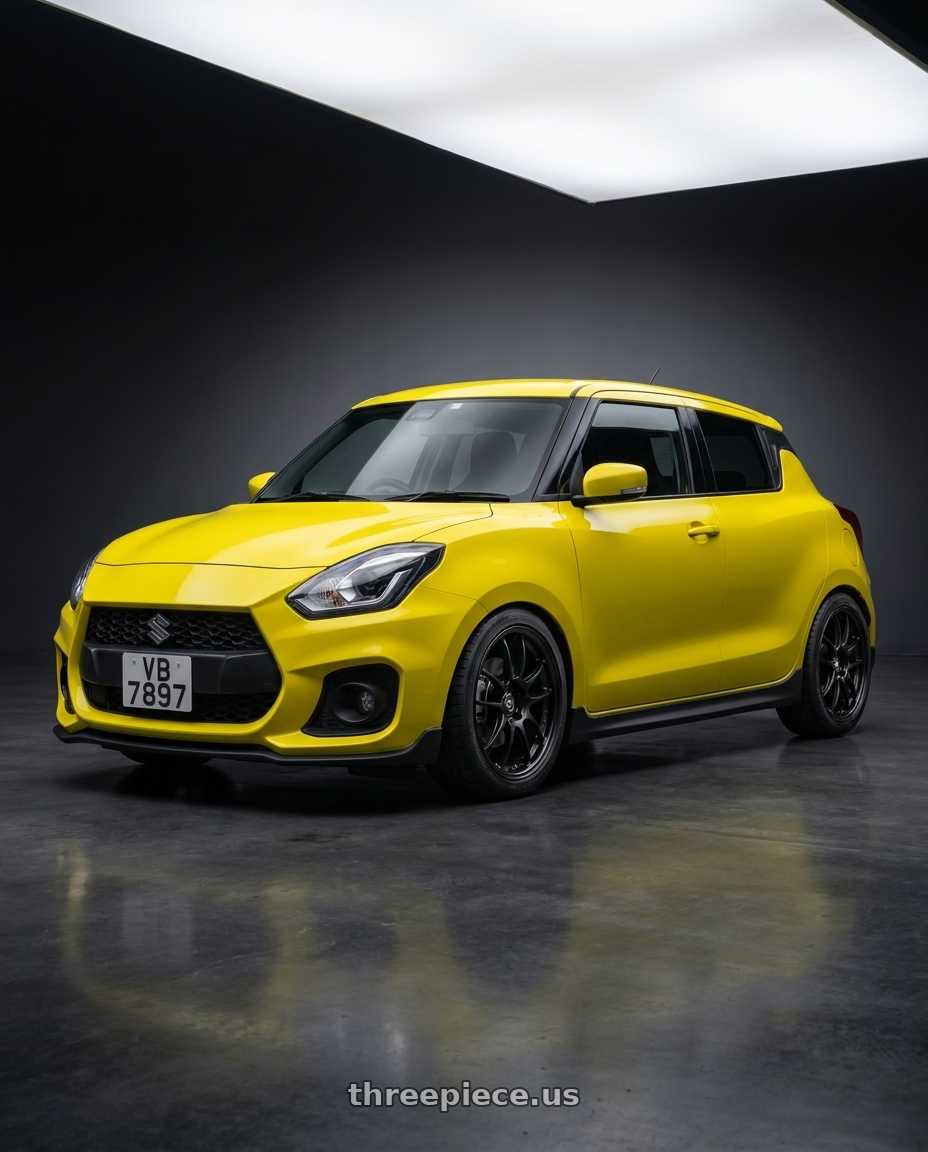 2017 Suzuki Swift Sport Zc33s with Enkei PF01 5x114.3 17x8+50 Black wheels