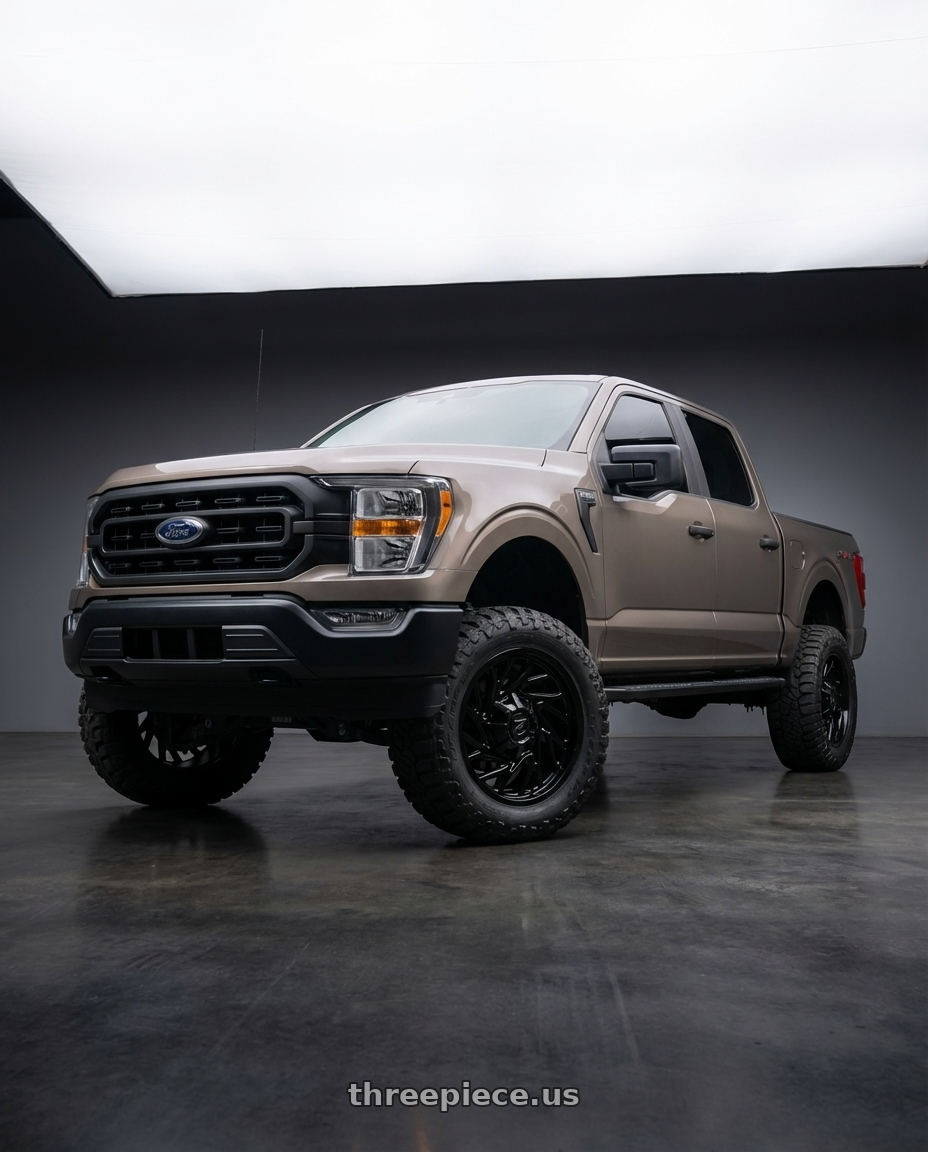 2013 Ford F-150 with Gear Off Road 769B 6X135/6x139.7 22x10 -19 Gloss Black wheels