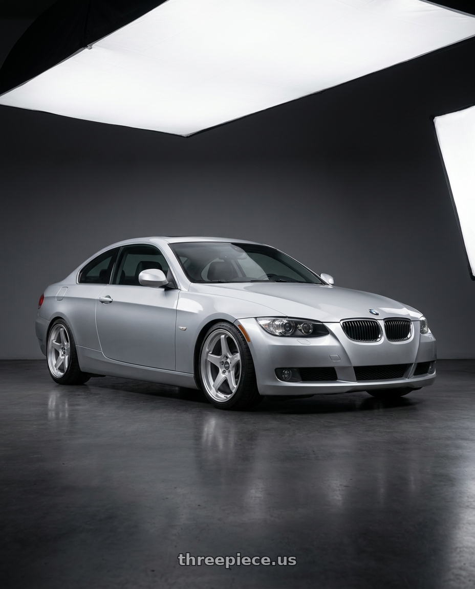 2012 BMW 3 Series E92 with ESR Wheels APEX SERIES AP5 5x120 18x8.5 +30 Hyper Silver wheels