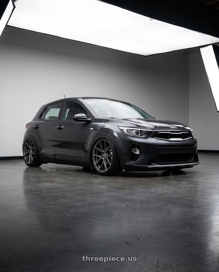 2024 Kia Stonic with Avant Garde Wheels M510 5X130 19x11 +52 Dolphin Grey wheels