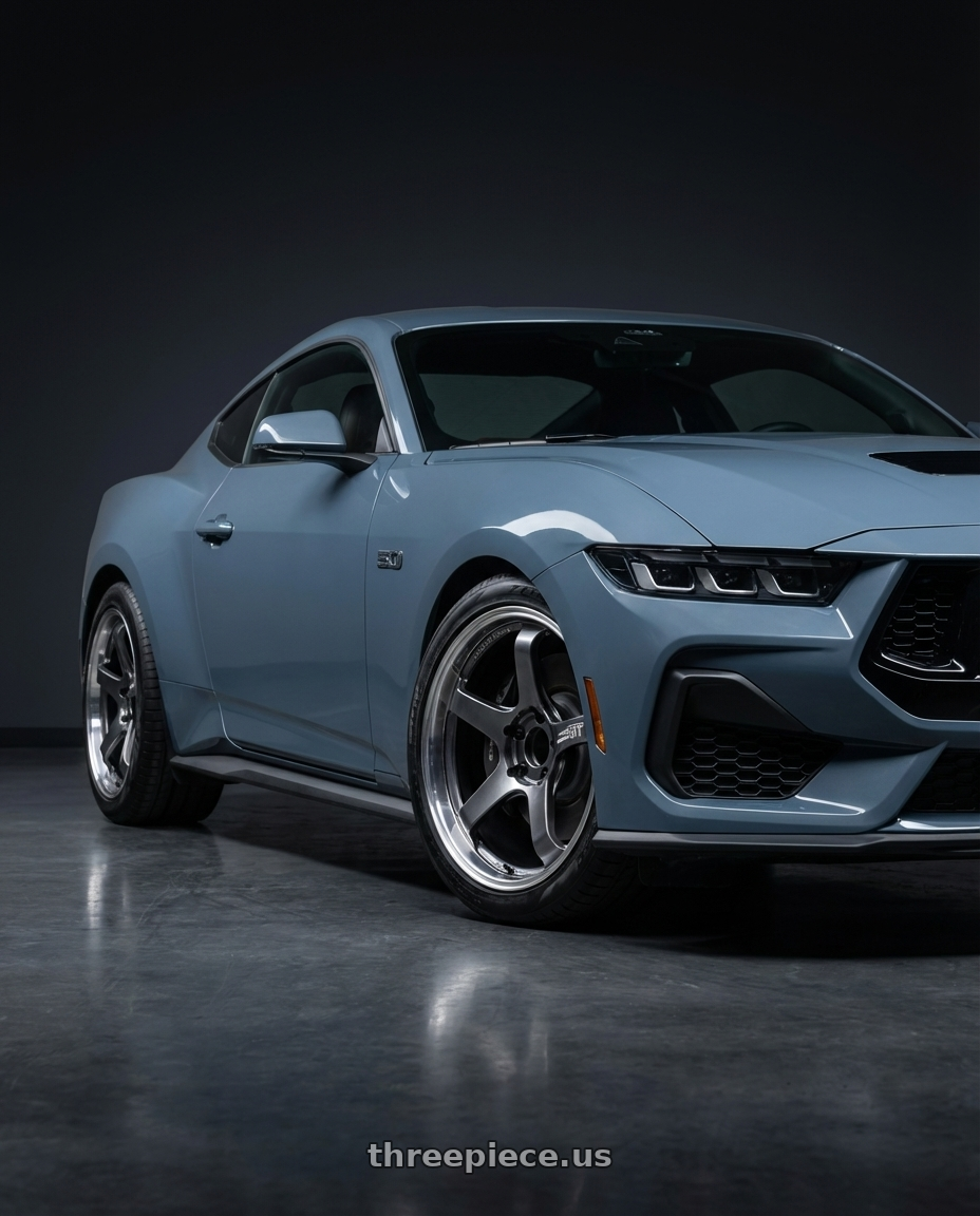 2024 Ford Mustang GT with Advan Racing GT BEYOND 5x114.3 19x9.0 +35 MACHINING & HYPER PLATINUM BLACK wheels