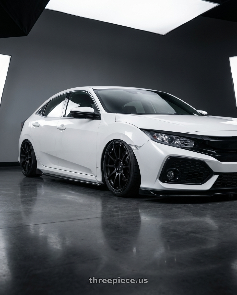 2024 Honda Civic with Ssr Gtv02 5x114.3 19x8.5+38  FLAT BLACK wheels