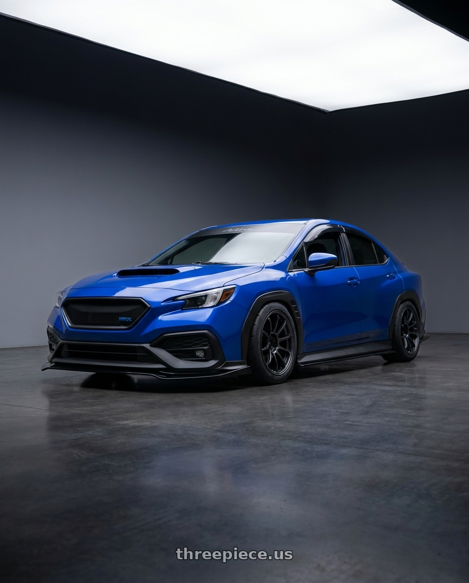 2023 subaru wrx world rally with Ssr Gtx03 5x114.3 18x9.5+38  BLACK GRAPHITE wheels