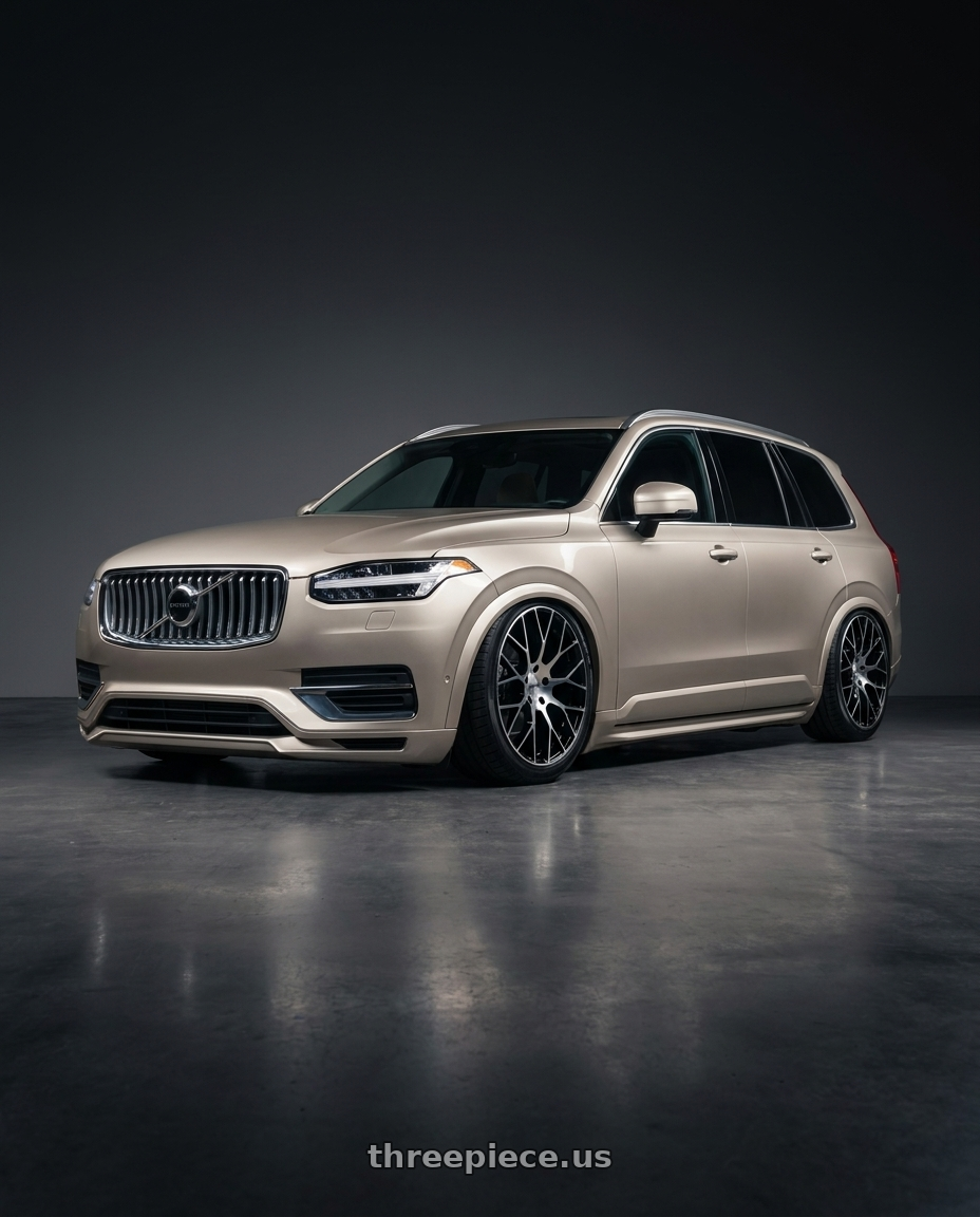 2024 VOLVO XC90 with Petrol P2B 5X114.3 15X7 +40 GLOSS BLACK W/ MACHINED FACE wheels