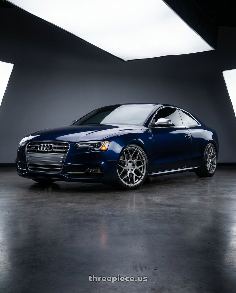 2014 Audi S5 B8 with Aodhan AFF2 5x112 19x9.5+35 Matte Gray wheels