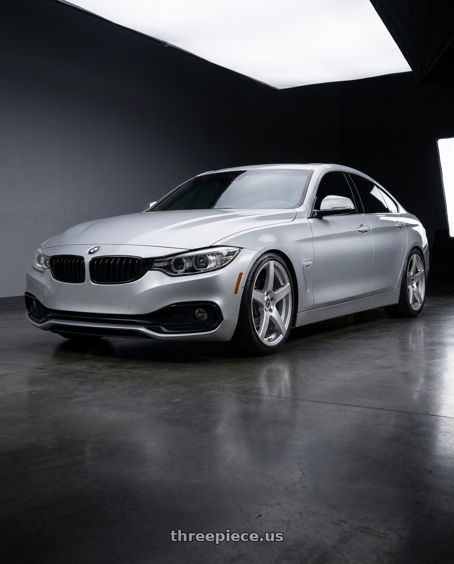 2018 bmw 430i with Forgestar CF5 5x114.3 19x9 +35 Gloss Silver wheels
