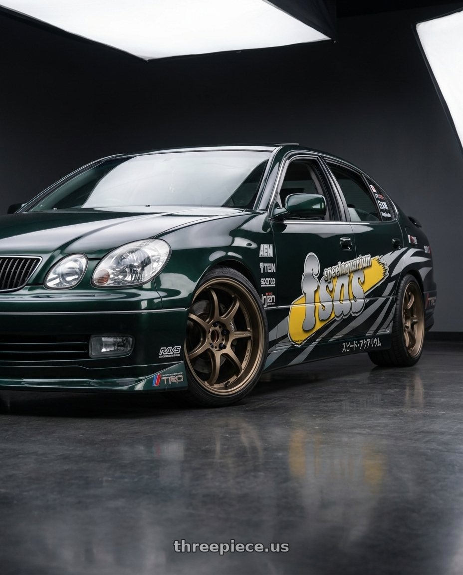 1998 toyota aristo with Work Emotion D9r 5x114.3 18x9.5 +23 Matte Bronze wheels