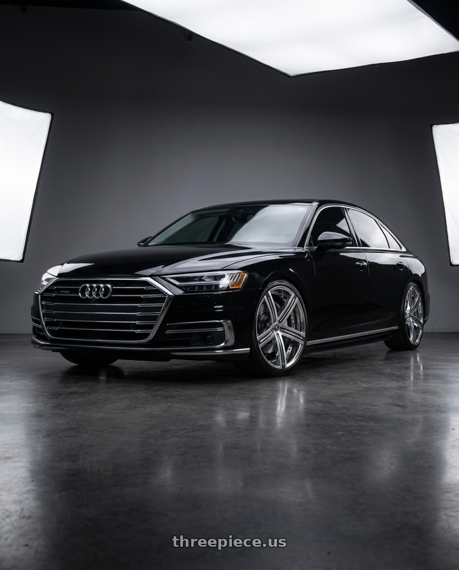 2019 Audi A8L with Blade Luxury RT-454 Sargon 6x135 24x9.5 +25 Chrome wheels