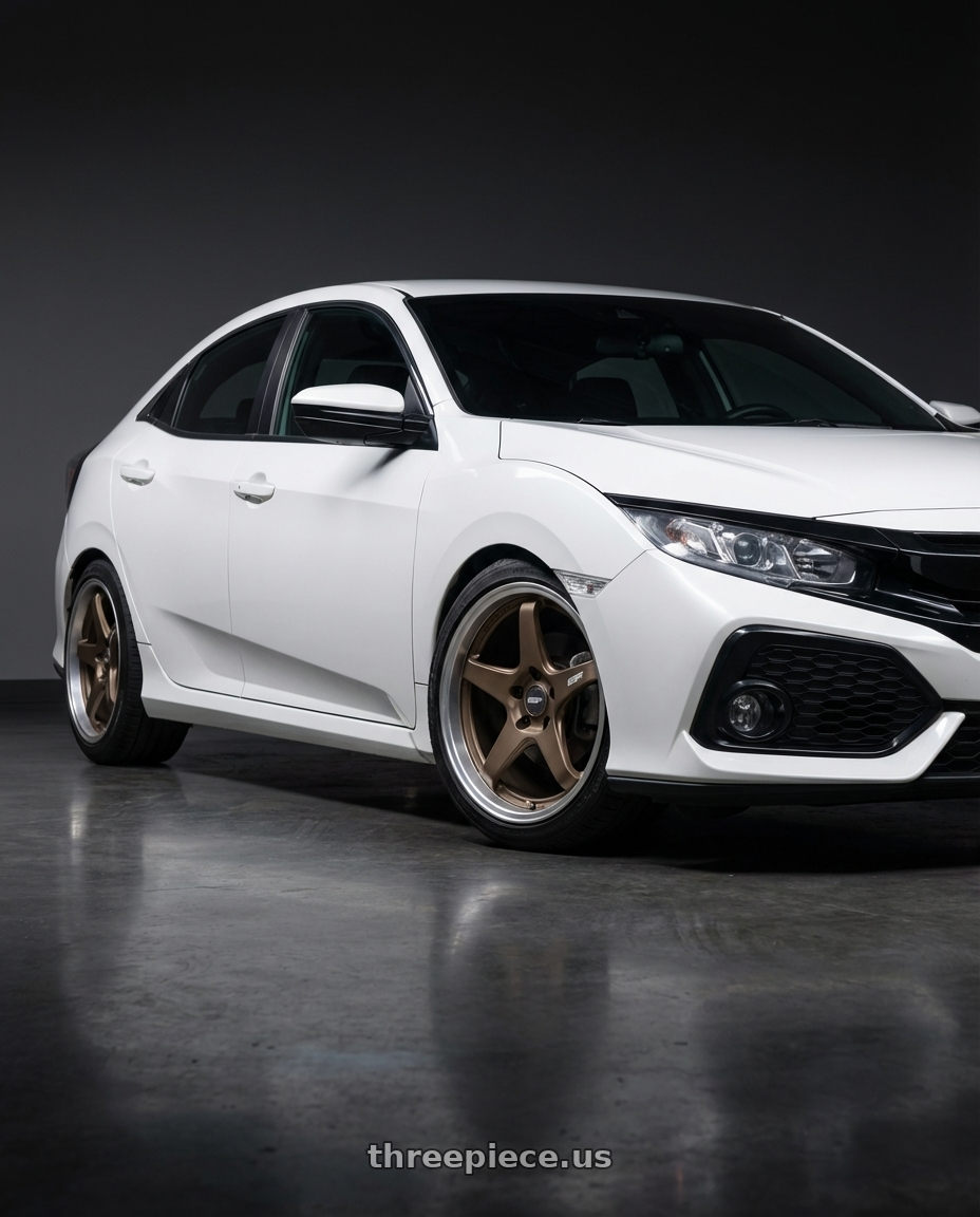 2019 Honda Civic with ESR Wheels APEX SERIES AP5 5x114.3 18x10.5 +22 Matte Bronze wheels