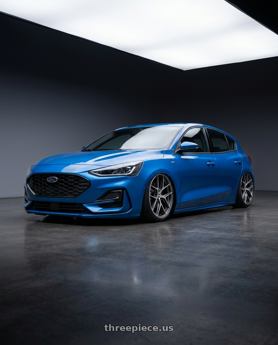 2024 Ford Focus Stlineislandblue with BBS CC-R 5x108 19x8.0+45 Graphite w/ Diamond Cut Face wheels