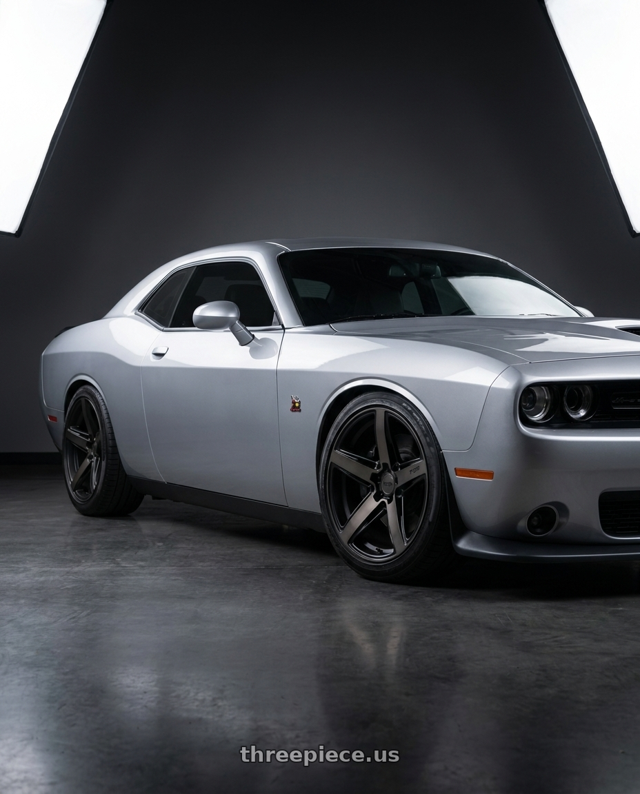 2023 dodge challenger r/t scat pack with Niche 1PC M271 TERAMO 5X115 20X9.5 +15 MATTE BLACK WITH DOUBLE DARK TINT FACE wheels