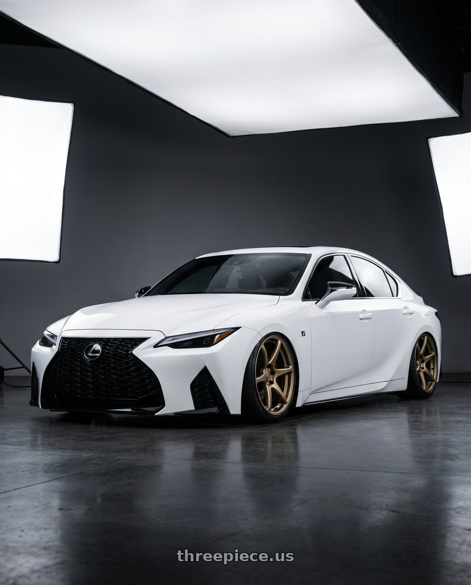 2018 Lexus IS 350 F Sport with Kansei K11B Tandem 5x114.3 19x9.5 22 Bronze wheels