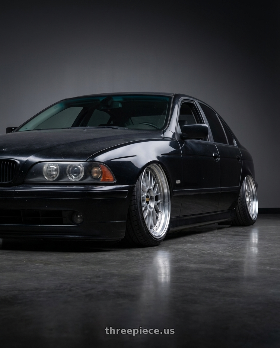 2005 BMW, 530i, Sun-faded Black with BBS LM 5x114.3 18x10.0+20 Diamond Silver wheels
