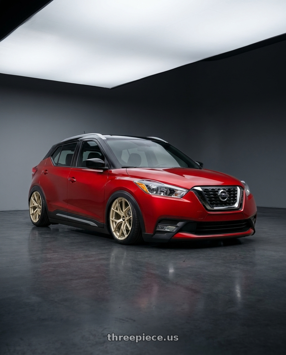 2020 Nissan kicks with BBS FI-R Evo 5x112 19x9.5+15 White Gold wheels