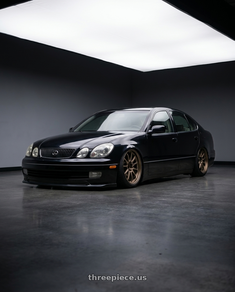 2004 LEXUS GS300 with Volk Racing CE28N 5x114.3 18x8.5 +30 BRONZE wheels