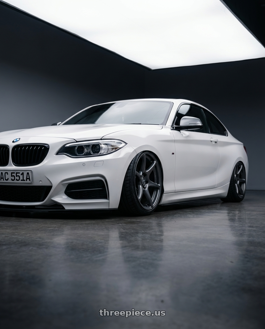 2018 BMW 2 Series F22 with Kansei K11G Tandem 5X120 19x9.5 22 Gunmetal wheels