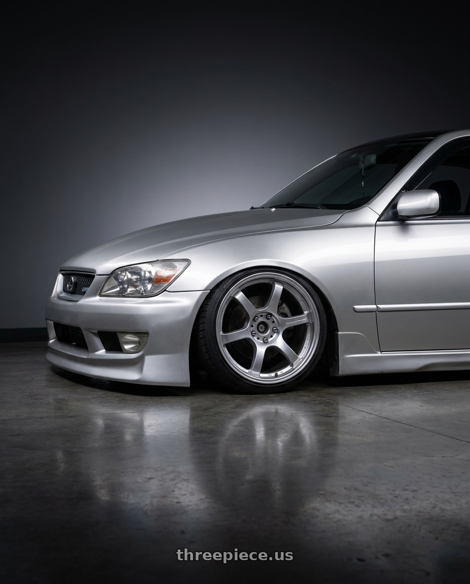 2002 Lexus Is300 with Gram Lights 57DR 5x114.3 18x9.5+22 Grace Silver wheels