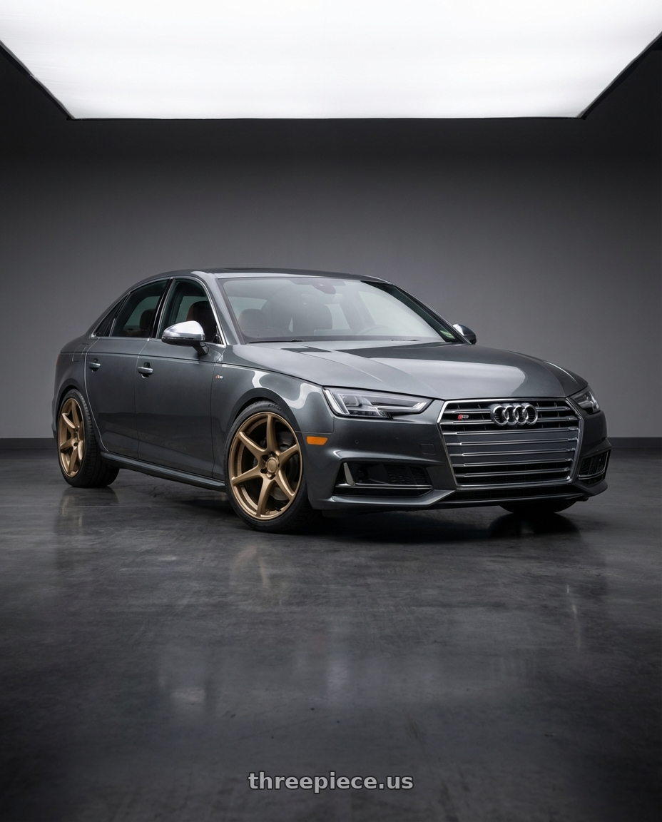 2015 Audi S4 B8.5 with Kansei K11B Tandem 5X112 19x10.5 22 Bronze wheels