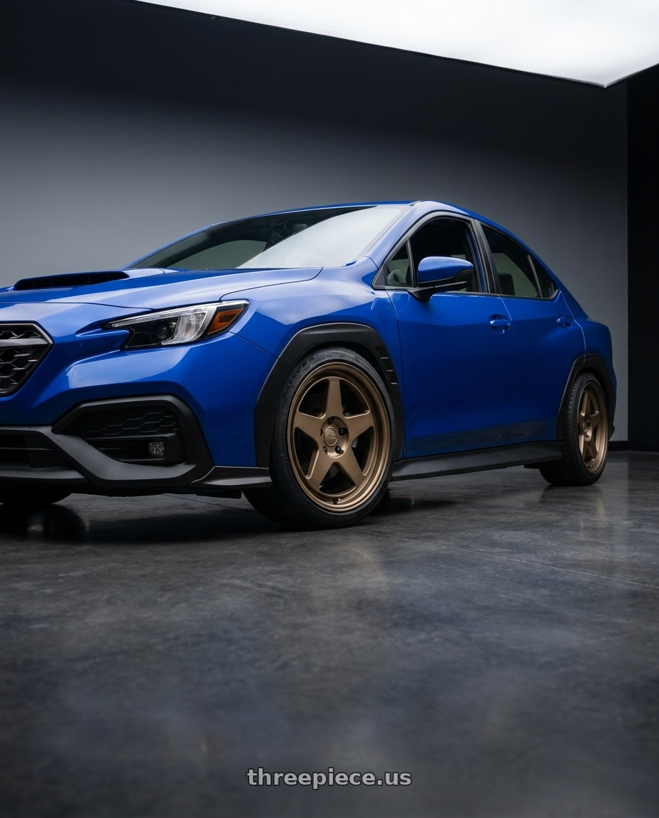 2025 subaru wrx with Kansei K12B KNP 5x114.3 18x9 35 Bronze wheels