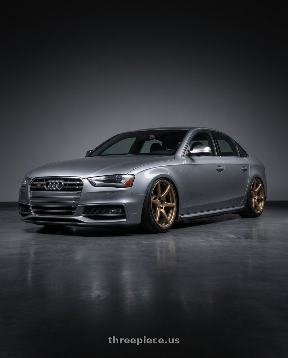 2015 Audi S4 B8.5 with Kansei K11B Tandem 5X112 19x10.5 22 Bronze wheels