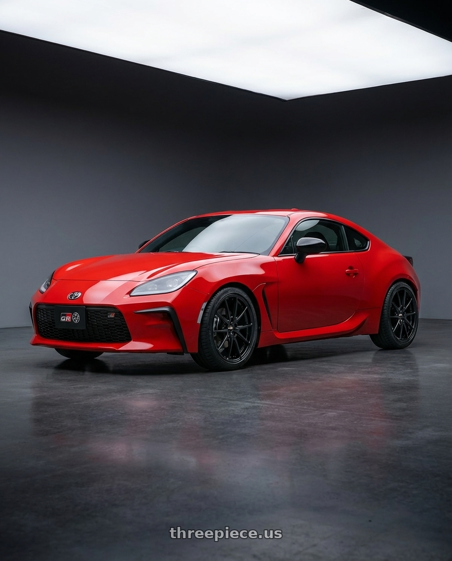 Toyota 2023 GR86 with BBS RI-A 5x120 18x10.5+25 Diamond Black wheels