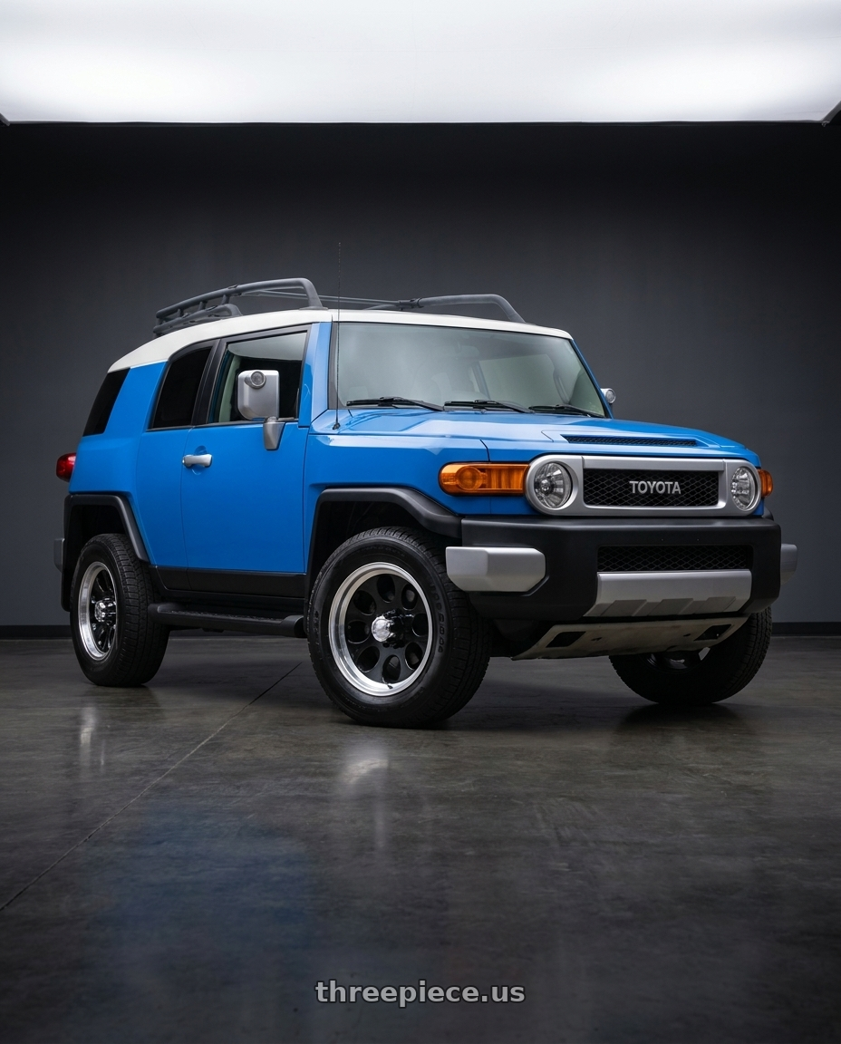 2007 Toyota FJ Cruiser with Ion Type 171 8x165.1 16x8-5 Black/Machined Lip wheels