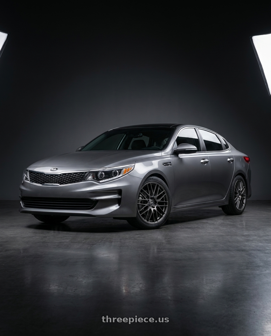 2018 Kia Optima LX with Enkei EKM3 5x114.3 18x8+40 Gunmetal wheels