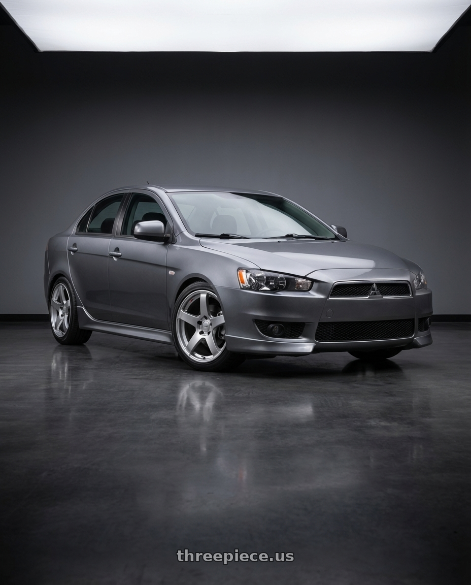 2014 Mitsubishi Lancer Ralliart with Ssr Gtv01 5x114.3 18x9+35  GLARE SILVER wheels