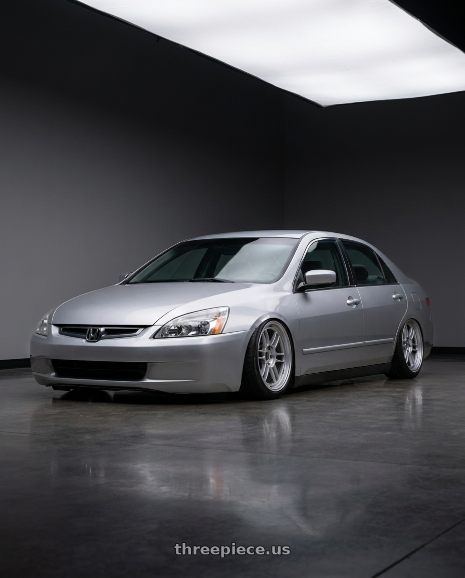 2005 Honda accord with Enkei RPF1 5x114.3 18x7.5+48 Silver wheels