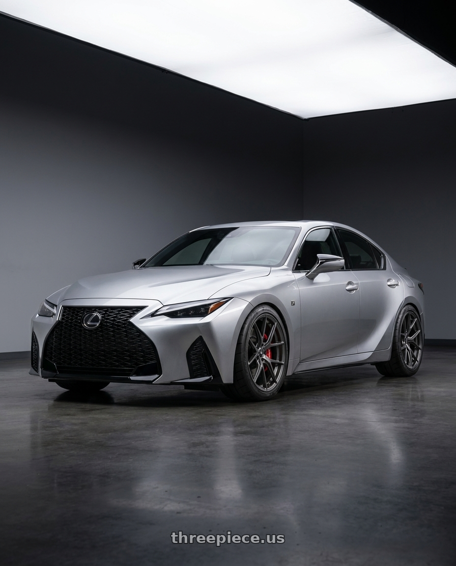 2026 Lexus IS350 with Konig Ampliform 5x114.3 20x11+50 Dark Metallic Graphite wheels