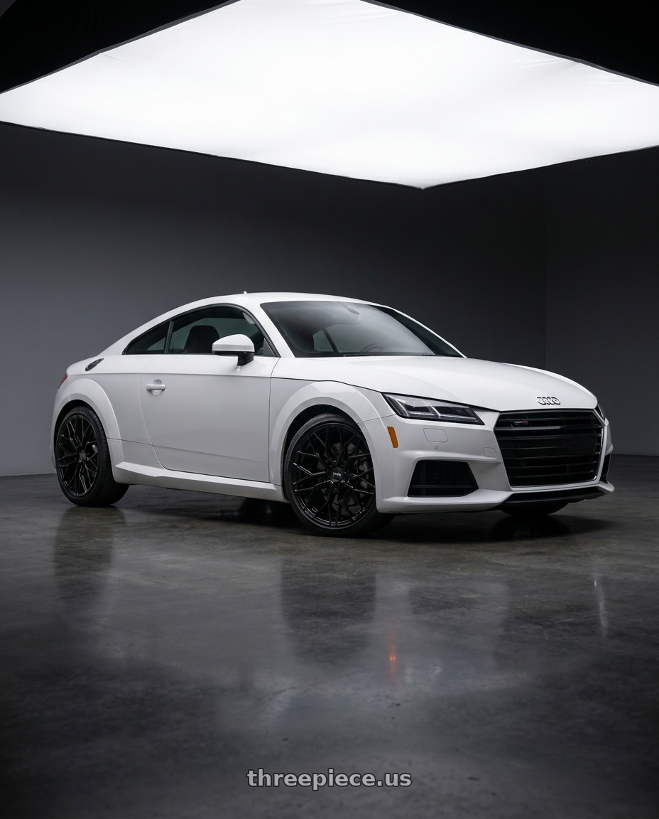 2017 Audi TT with F1R FS3 5x112 18x8.5 +42 Gloss Black wheels