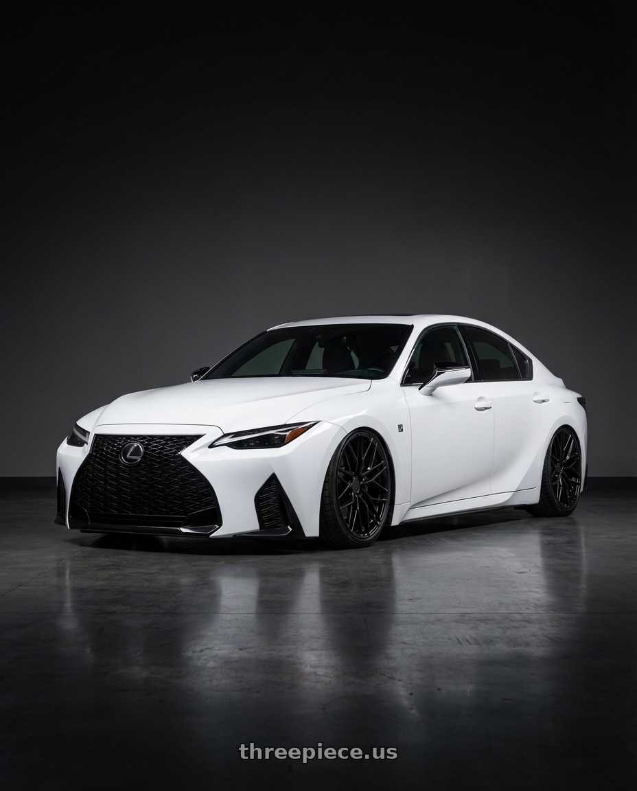 2018 Lexus IS 350 F Sport with Avant Garde Wheels M520R 5X114.3 19x8.5 +35 Gloss Black wheels