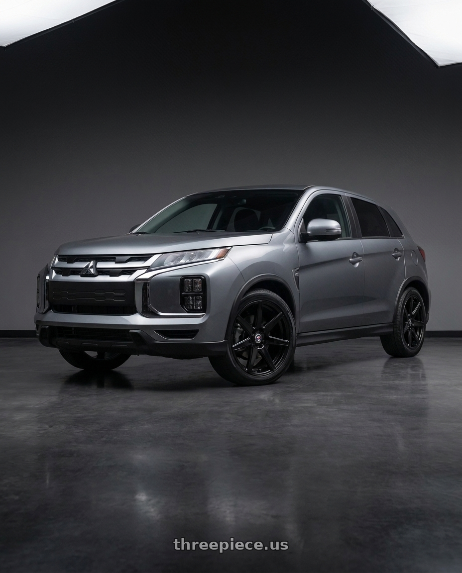 2025 mitsubishi outlander sport le with Spec-1 SP-73 5x114.3/5x120 18x8 +38 Gloss Black wheels