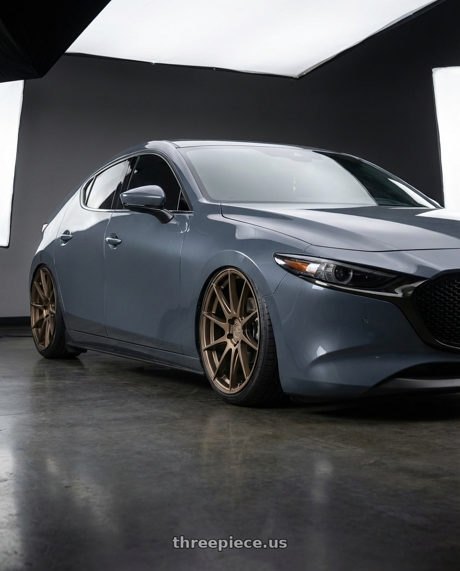 2023 Mazda Mazda3 Turbo with Aodhan AH09 5x114.3 18x8.5 +35 Matte Bronze wheels