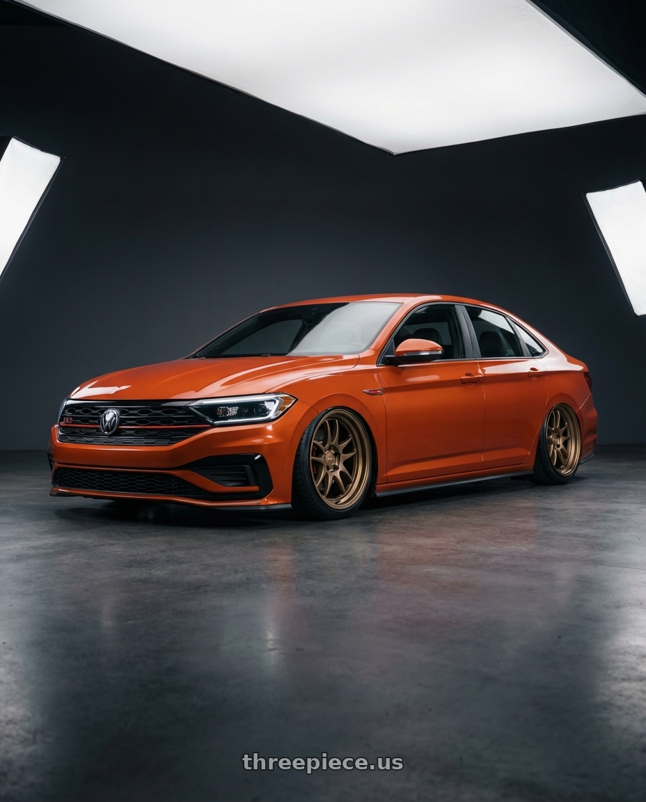 2023 Volkswagen Jetta GLI MK7 with Kansei K11B Tandem 5X112 19x9.5 22 Bronze wheels