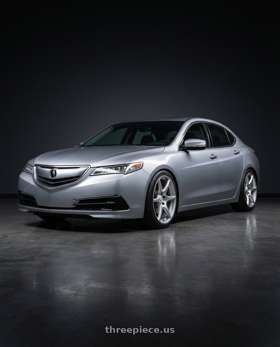 2019 Acura TLX with Kansei K11S Tandem 5x114.3 19x9.5 22 Hyper Silver wheels