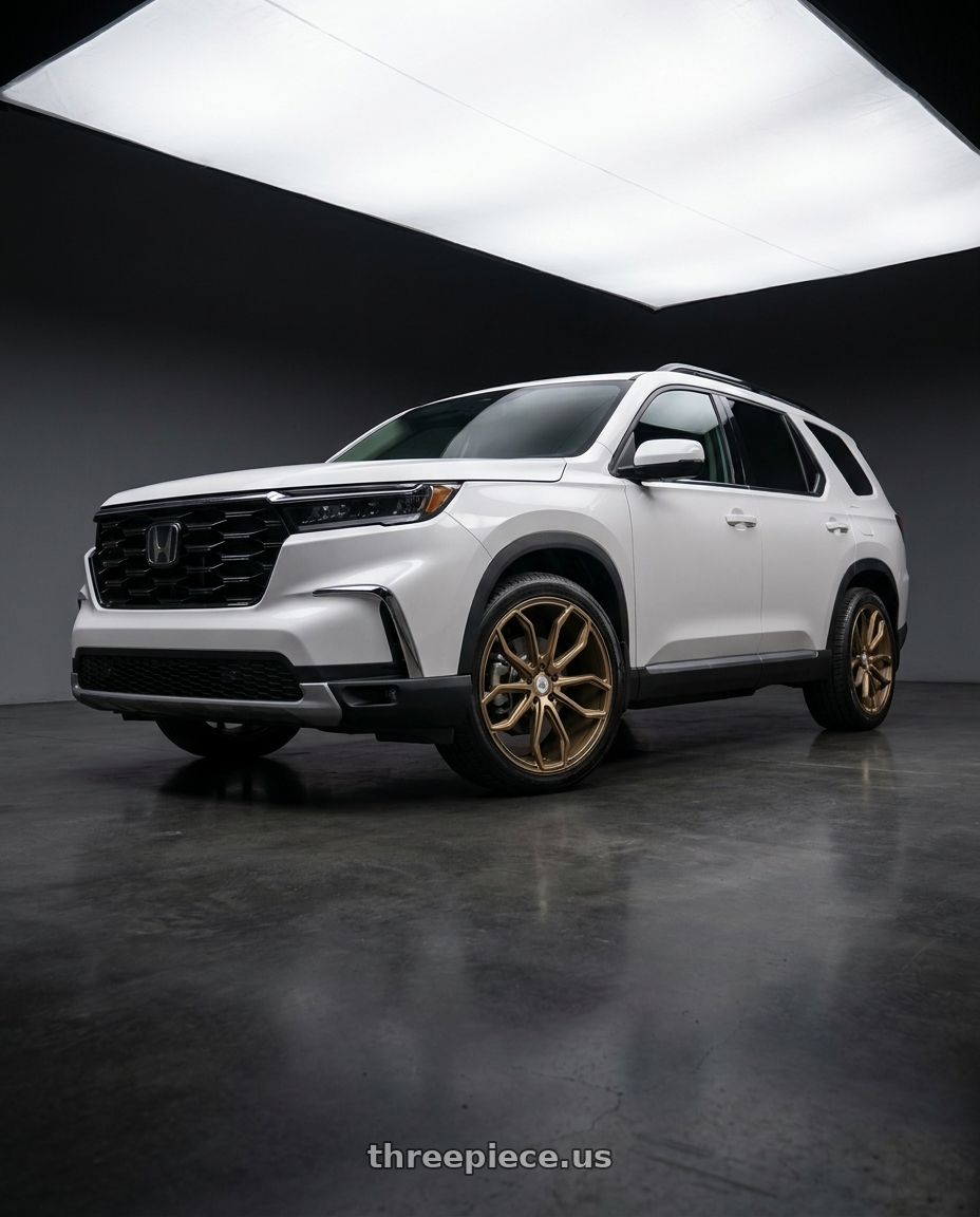 2023 Honda Pilot with Asanti Black ABL-19 ATHENA 5X114.3 22X9 +32 SATIN BRONZE wheels