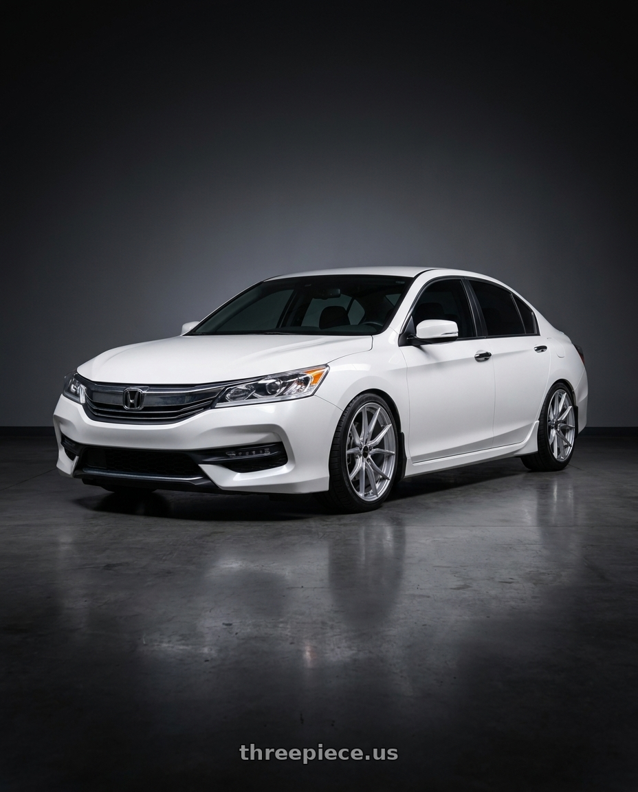 2017 honda accord special edition with Advanti Racing 80S Hybris 5X112 19x8.5 +35 Silver with Machined Face wheels