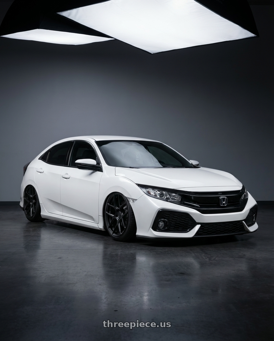 2019 Honda Civic with Aodhan AFF2 5x114.3 19x8.5+35 Matte Black wheels