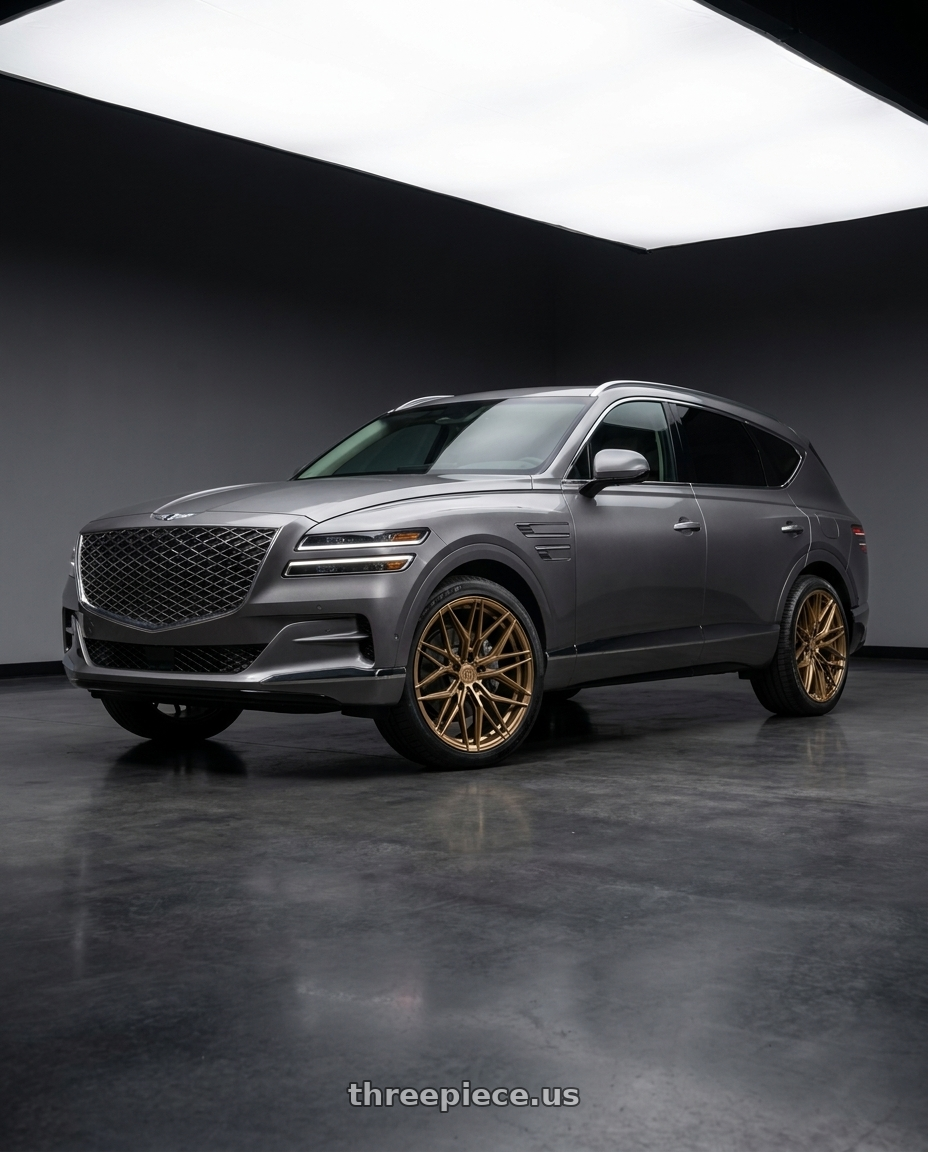 2021 Genesis GV80 with Rohana RFX17 5x112 20x8+30 Gloss Bronze wheels