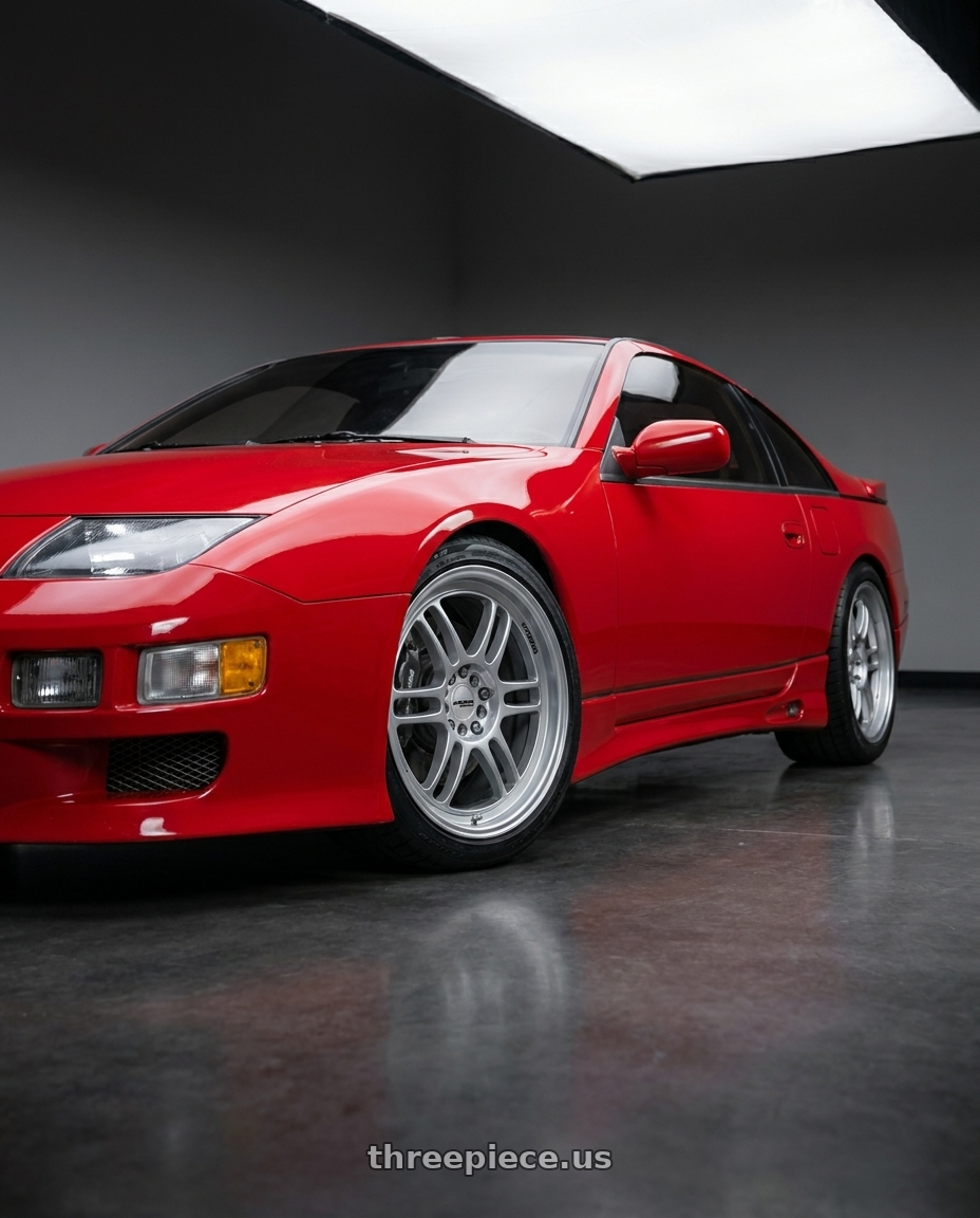 1998 Nissan 300zx with KATANA RACING KR02 5x108/5x114.3 17x7.5 +40 Glossy Sliver wheels
