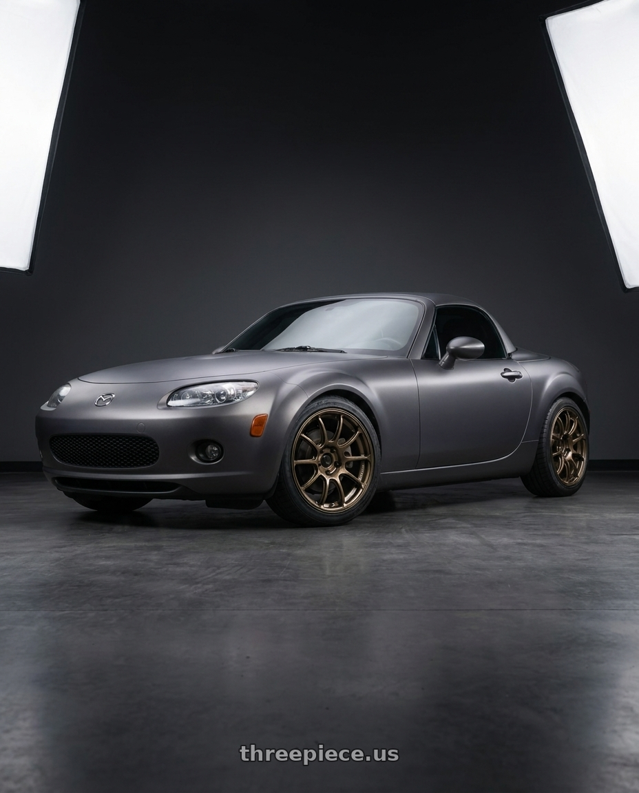 2007 Mazda Miata MX-5 with Advan Racing RZII 5x114.3 18x8.0 +53 RACING BRONZE wheels