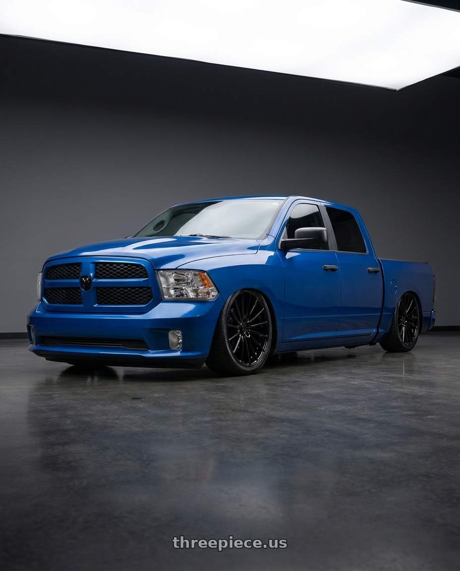 2016 Dodge ram with DOLCE PERFORMANCE GHOST 5x120 20x8.5 +28 Gloss Black wheels