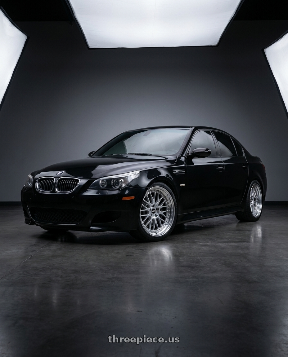 2008 bmw m5 with Work Zistance W10m 5x100 19x9.5+42 w disk Cool Light Silver wheels