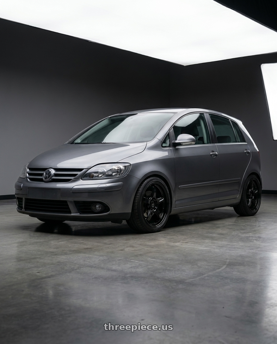 2008 Vw Golf Plus Tdi with WedsSport RN-05M 5x114.3 18x8.5+38 Gloss Black wheels